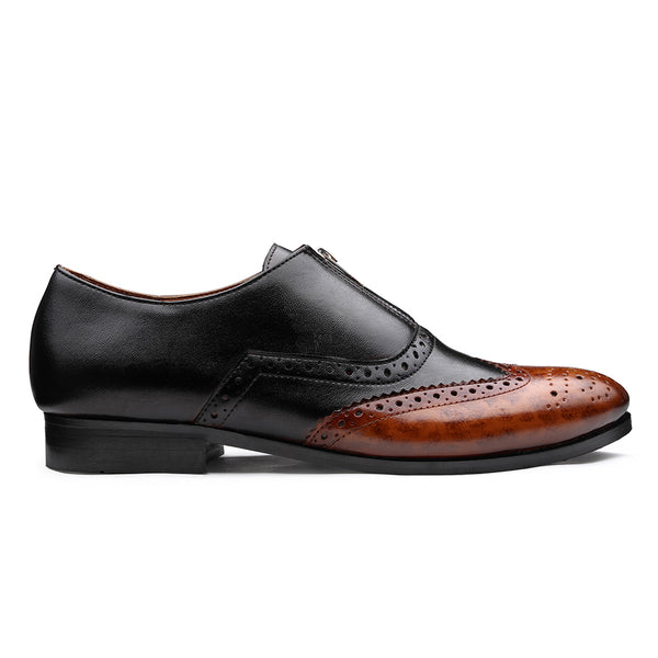 Black Leather Brogue Shoes