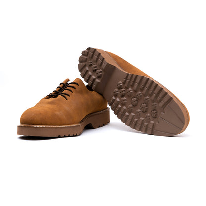 DERBY SHOES - TAN