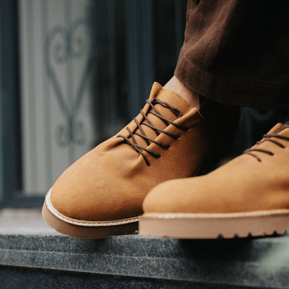 DERBY SHOES - TAN