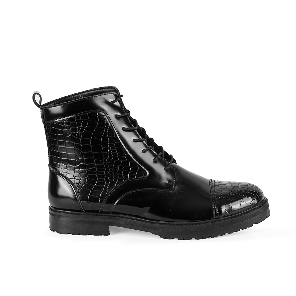 LACE UP ANKLE BOOT BLACK FOR MENS – The Alternate