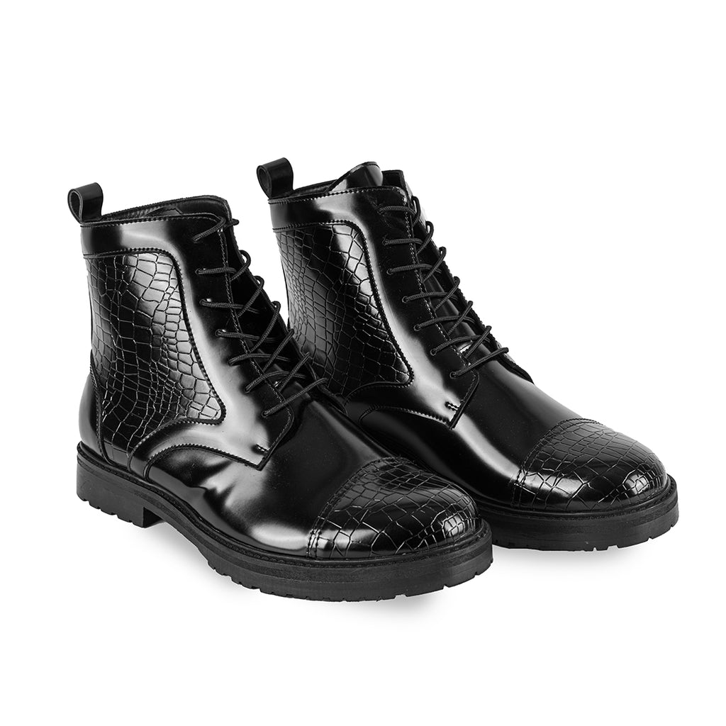 LACE UP ANKLE BOOT BLACK FOR MENS – The Alternate