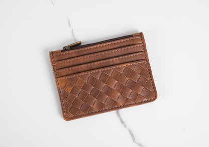 Woven cardholder - Tan