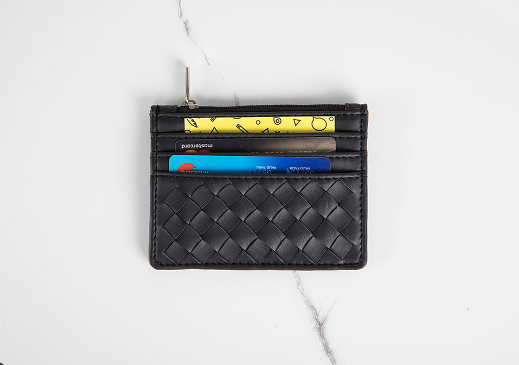 Woven cardholder - Black