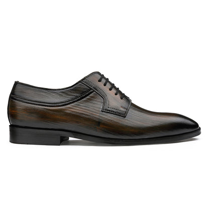 DERBY LACE-UPS WITH BRUSHED PATINA