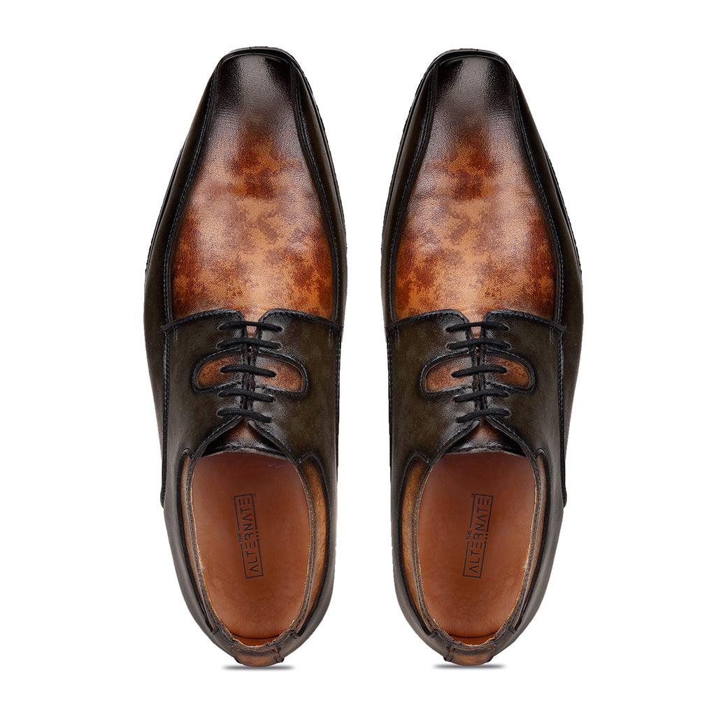 DUAL TONE DERBY LACE-UPS