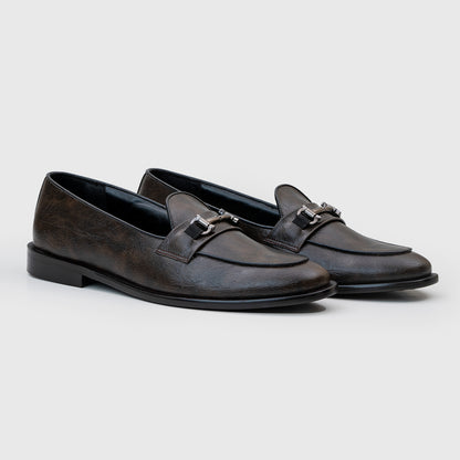 HORSEBIT SLIP-ONS- BROWN