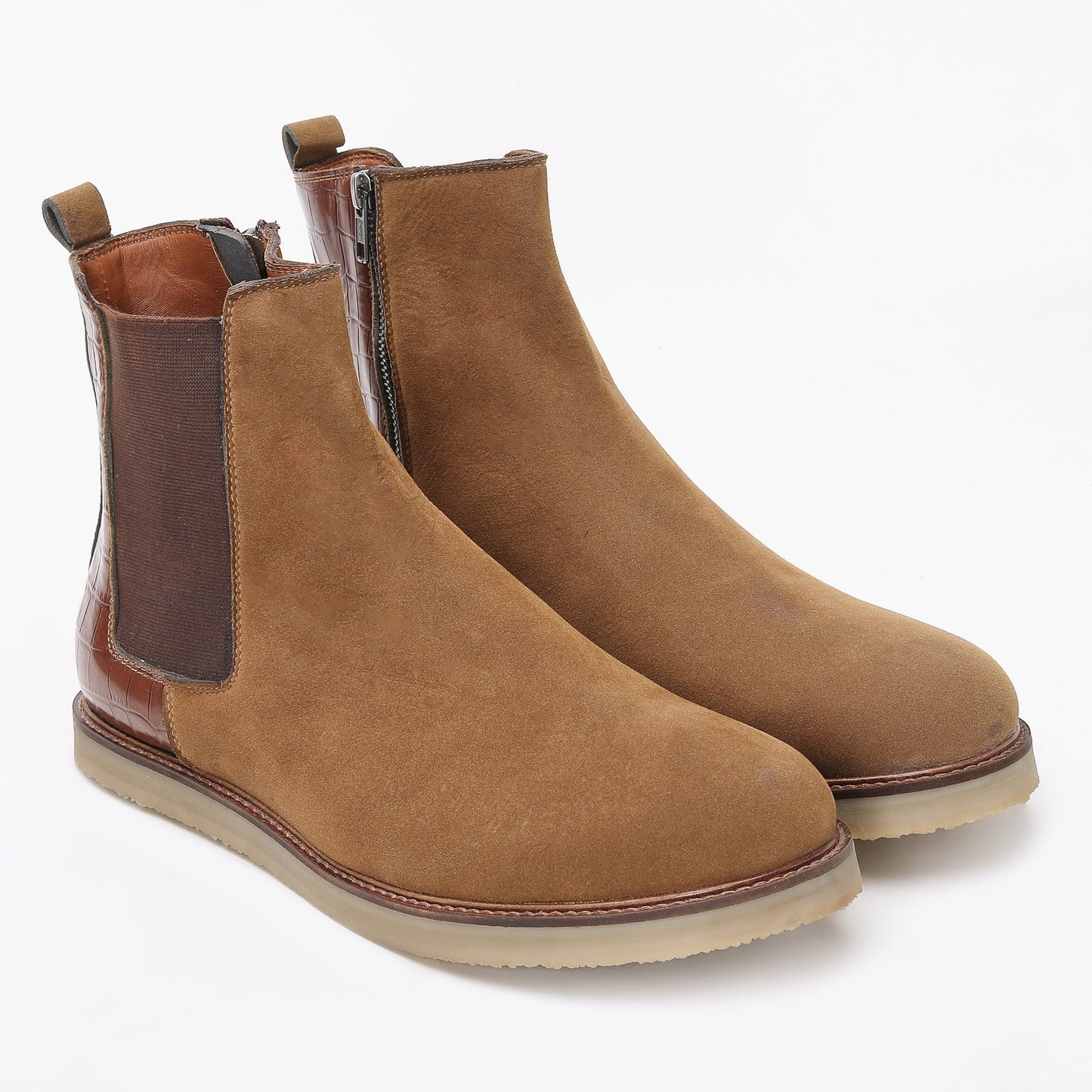 CHELSEA CROCO BOOTS  - HEIGHT ELEVATION