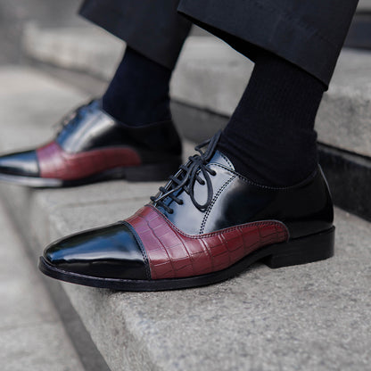 BLACK OXFORDS WITH CROCO DETAIL